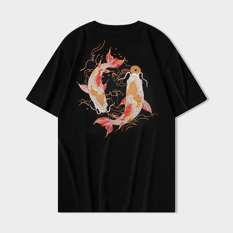 Short-sleeved T-shirt with Koi